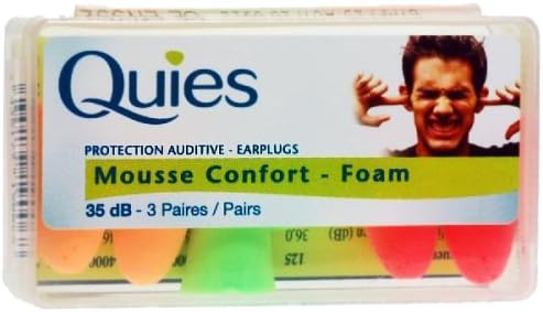 Auditive הגנה על Quies - אטמי אוזניים 35dB -3 זוגות [בריאות ויופי]